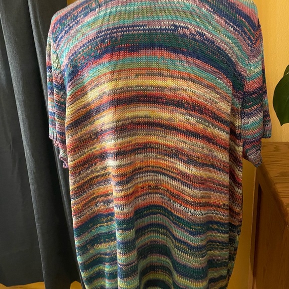 NWT Lane Bryant short sleeve multi-color Sweater 22/24 - Picture 8 of 9